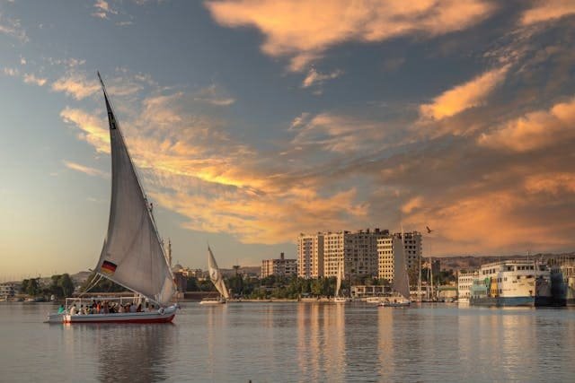 Felucca sailing on the Nile