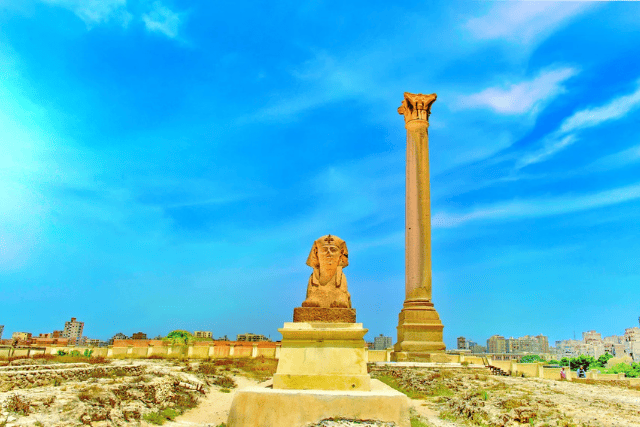 Serapeum of Alexandria, The Pompeii Column towers tour.